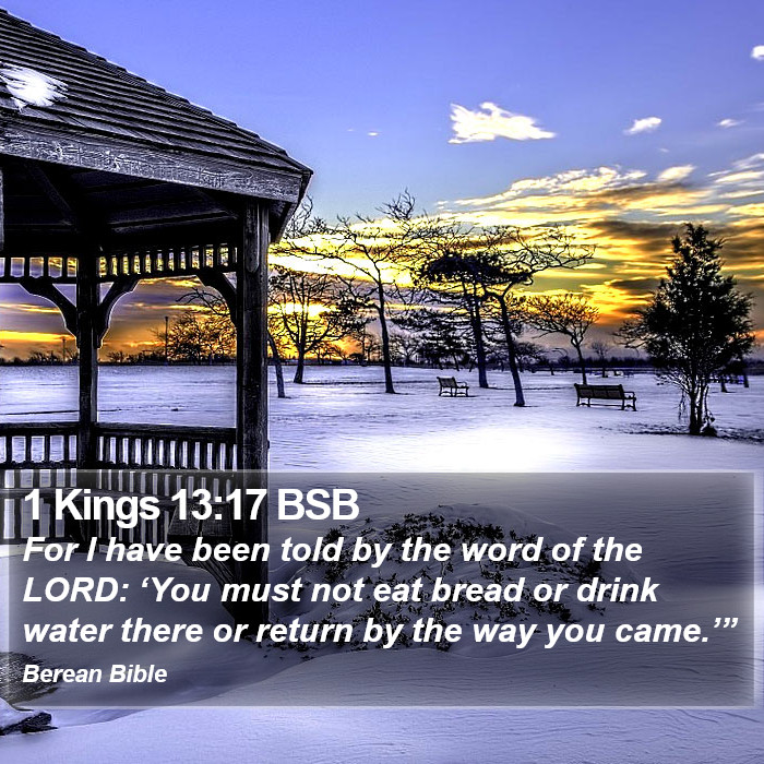 1 Kings 13:17 BSB Bible Study