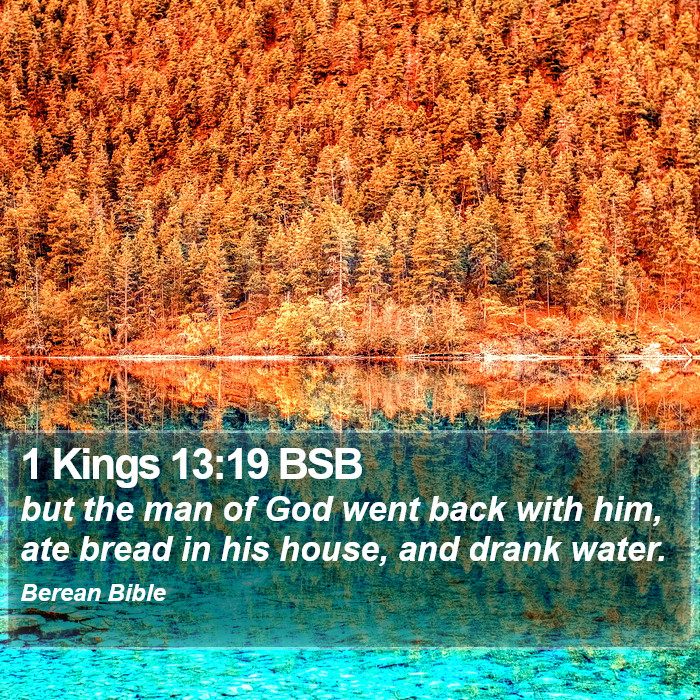 1 Kings 13:19 BSB Bible Study