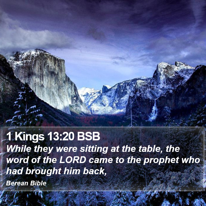 1 Kings 13:20 BSB Bible Study