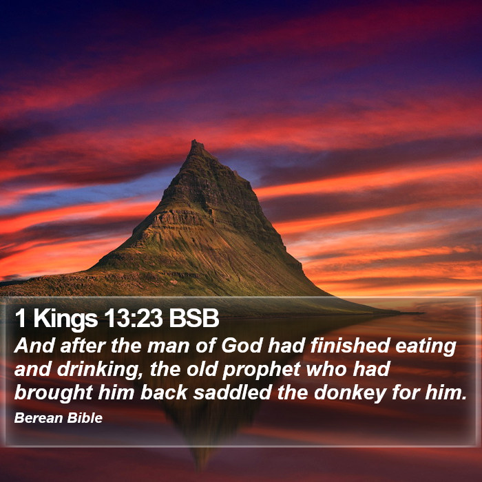 1 Kings 13:23 BSB Bible Study