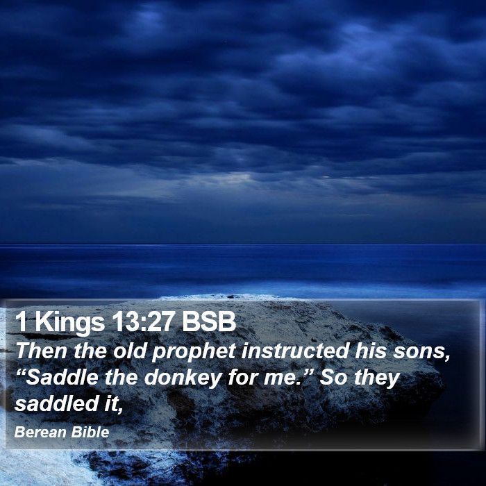 1 Kings 13:27 BSB Bible Study