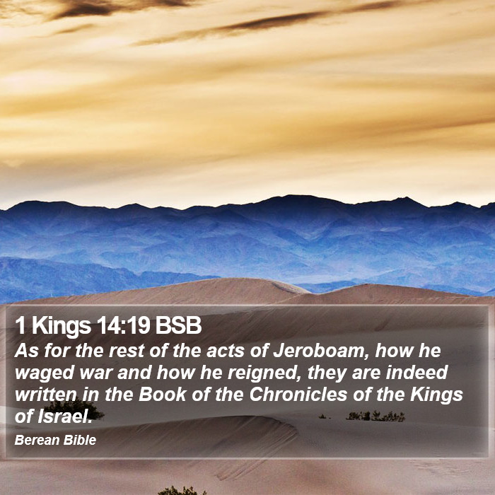 1 Kings 14:19 BSB Bible Study