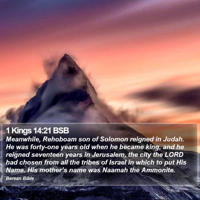 1 Kings 14:21 BSB Bible Study