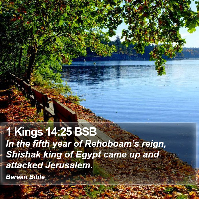 1 Kings 14:25 BSB Bible Study