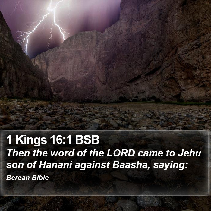 1 Kings 16:1 BSB Bible Study