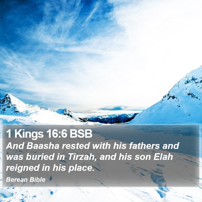 1 Kings 16:6 BSB Bible Study