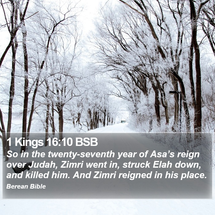 1 Kings 16:10 BSB Bible Study