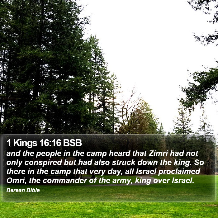 1 Kings 16:16 BSB Bible Study