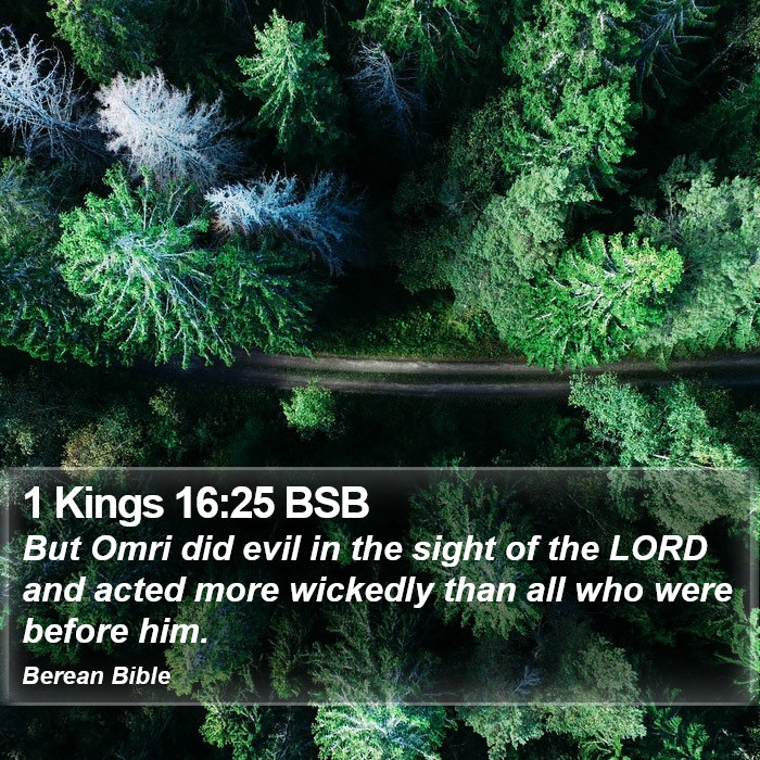 1 Kings 16:25 BSB Bible Study