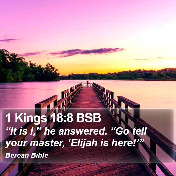 1 Kings 18:8 BSB Bible Study