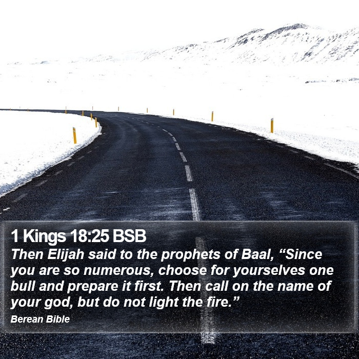 1 Kings 18:25 BSB Bible Study