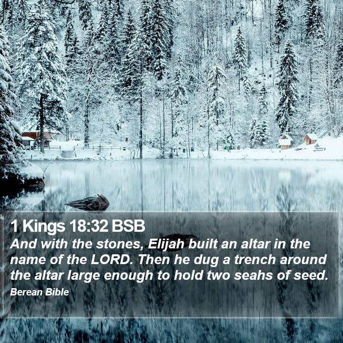 1 Kings 18:32 BSB Bible Study