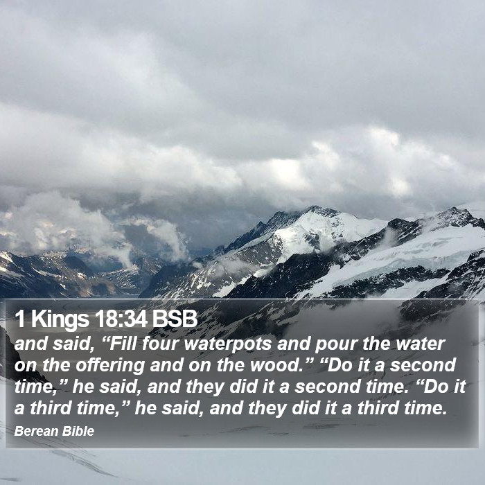 1 Kings 18:34 BSB Bible Study