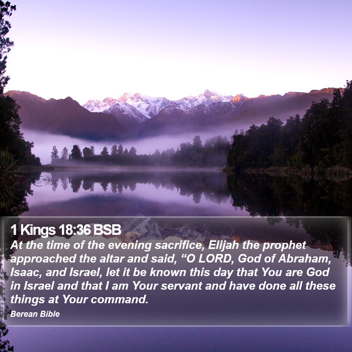 1 Kings 18:36 BSB Bible Study