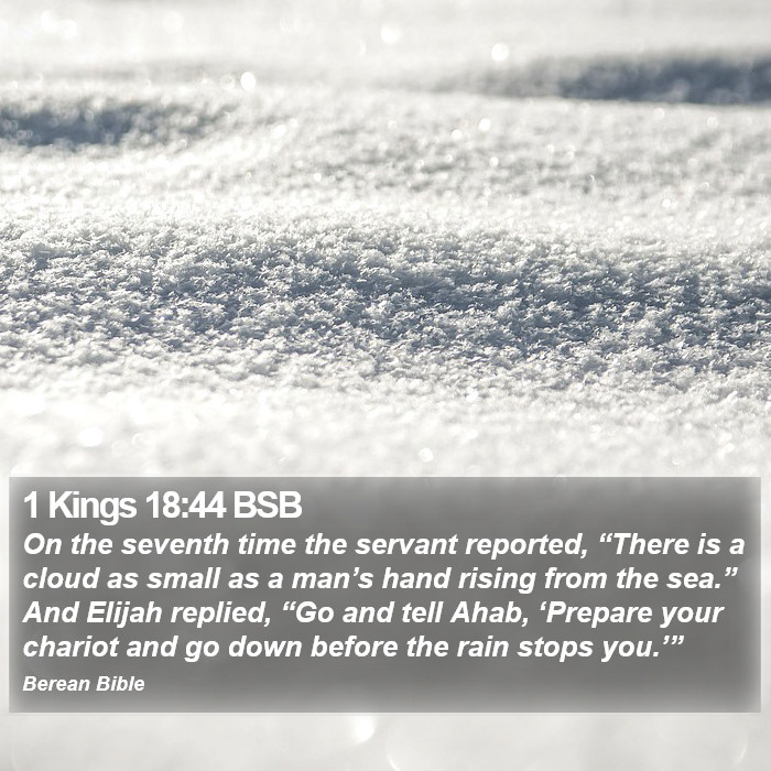 1 Kings 18:44 BSB Bible Study