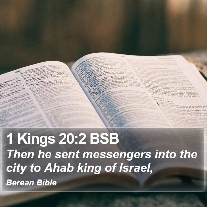 1 Kings 20:2 BSB Bible Study