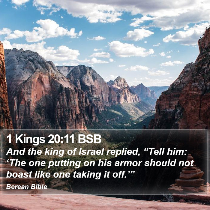 1 Kings 20:11 BSB Bible Study