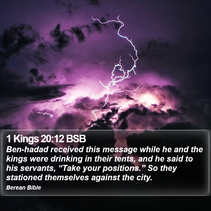 1 Kings 20:12 BSB Bible Study