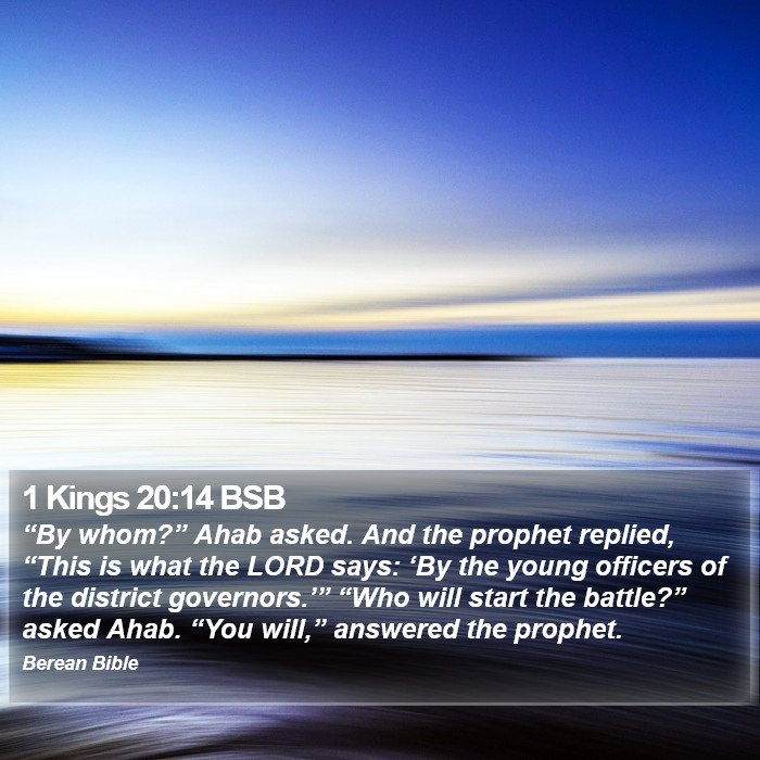 1 Kings 20:14 BSB Bible Study