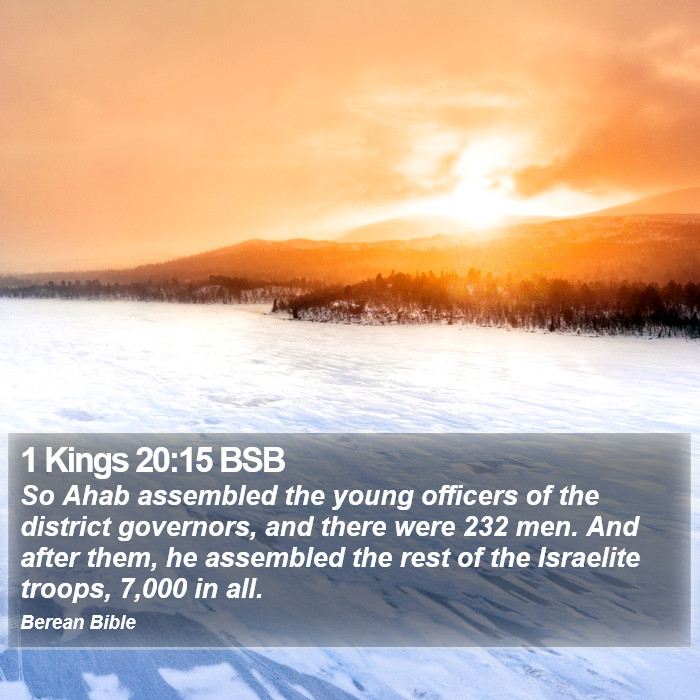 1 Kings 20:15 BSB Bible Study