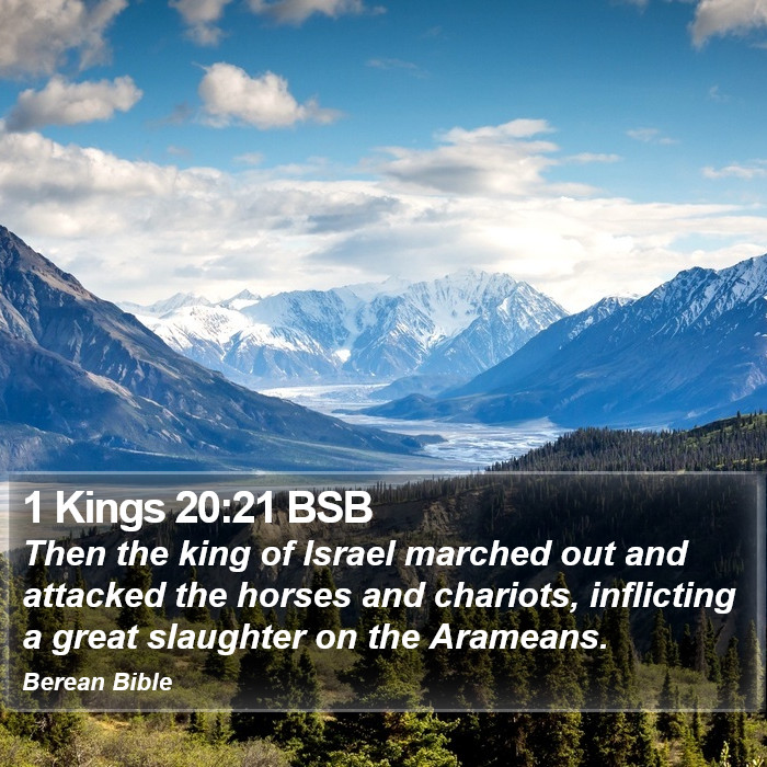 1 Kings 20:21 BSB Bible Study