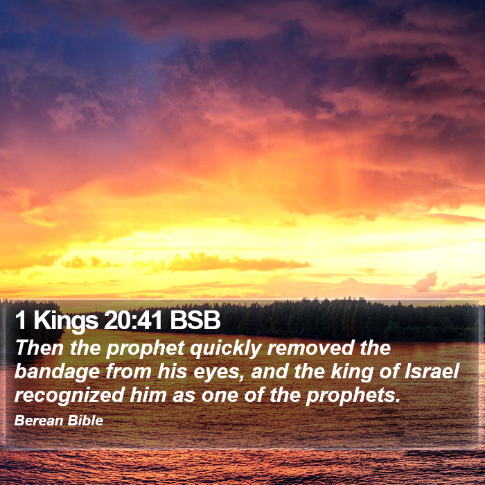 1 Kings 20:41 BSB Bible Study