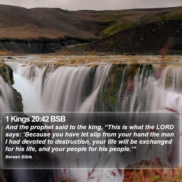 1 Kings 20:42 BSB Bible Study