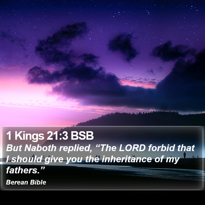 1 Kings 21:3 BSB Bible Study