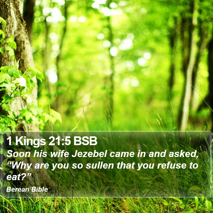 1 Kings 21:5 BSB Bible Study