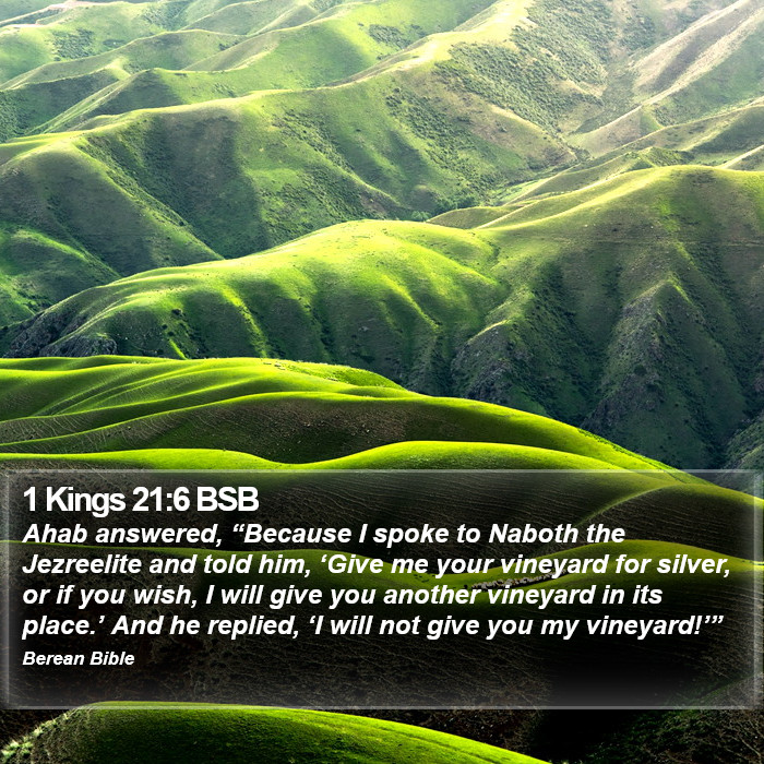 1 Kings 21:6 BSB Bible Study