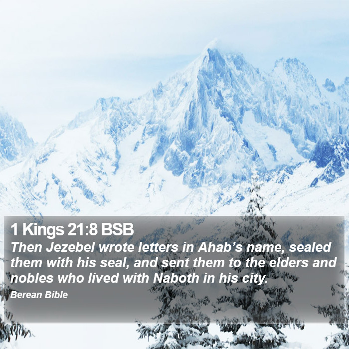 1 Kings 21:8 BSB Bible Study