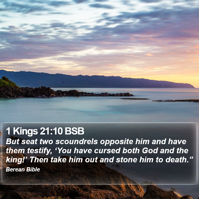 1 Kings 21:10 BSB Bible Study