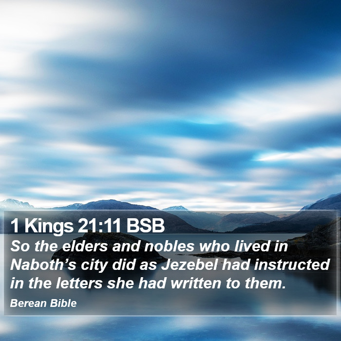 1 Kings 21:11 BSB Bible Study