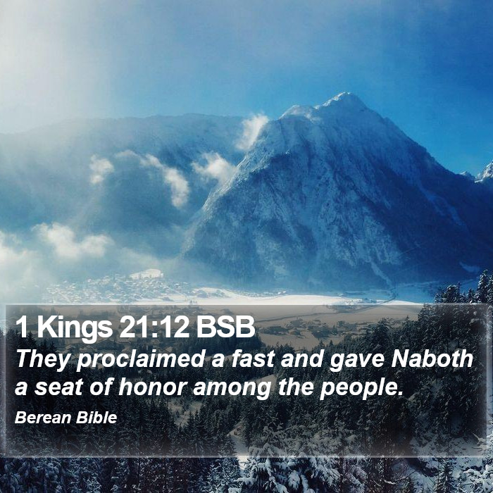 1 Kings 21:12 BSB Bible Study