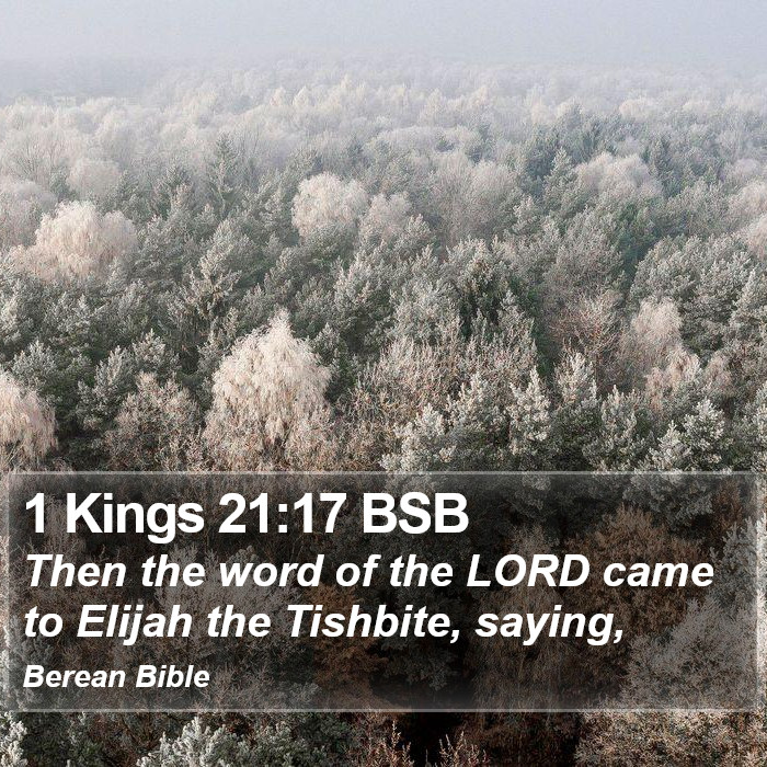 1 Kings 21:17 BSB Bible Study