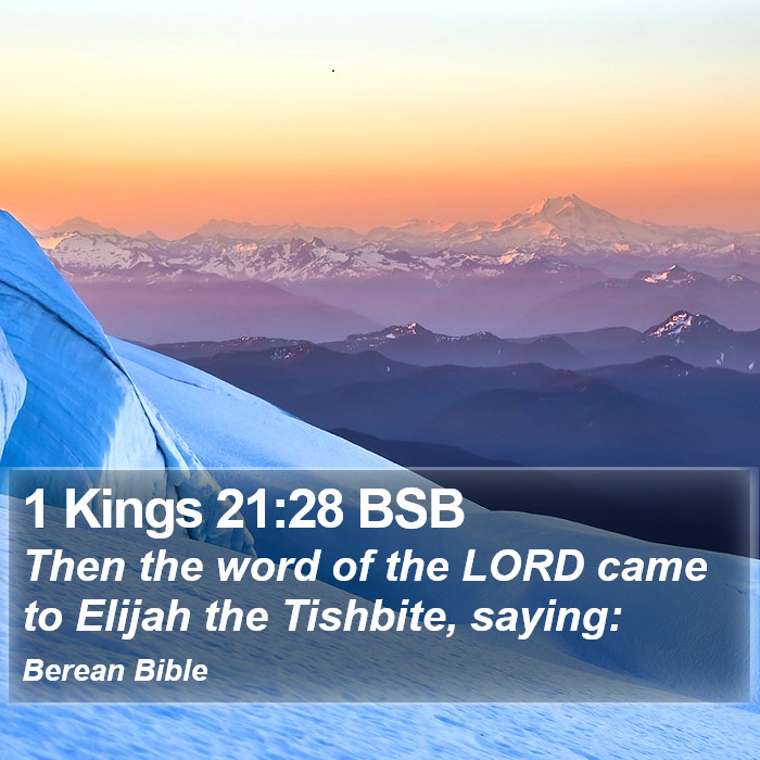 1 Kings 21:28 BSB Bible Study