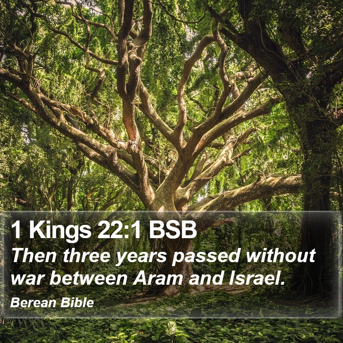 1 Kings 22:1 BSB Bible Study