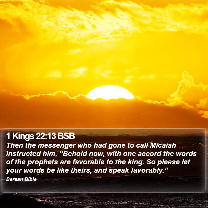 1 Kings 22:13 BSB Bible Study