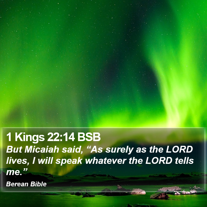 1 Kings 22:14 BSB Bible Study