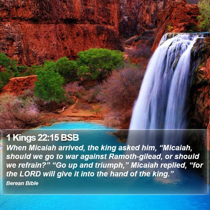 1 Kings 22:15 BSB Bible Study