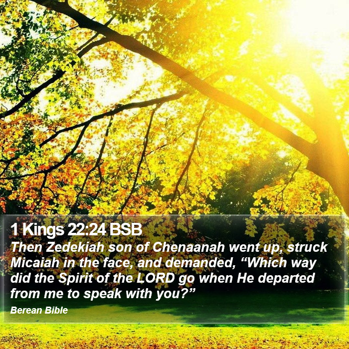 1 Kings 22:24 BSB Bible Study