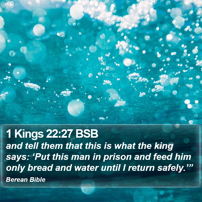 1 Kings 22:27 BSB Bible Study