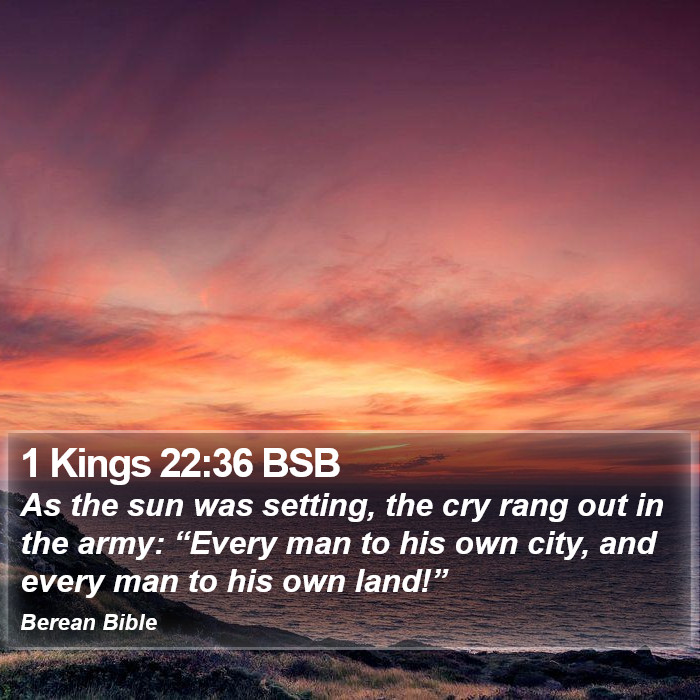 1 Kings 22:36 BSB Bible Study