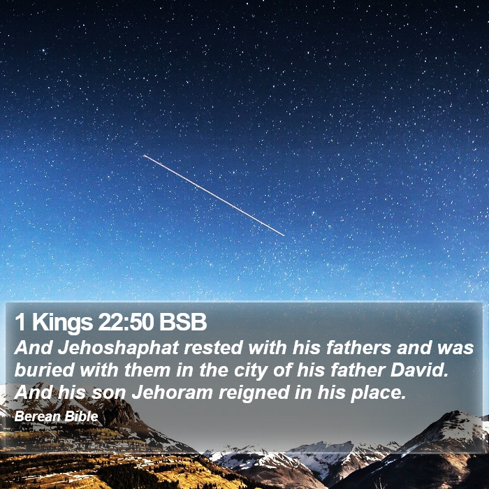 1 Kings 22:50 BSB Bible Study