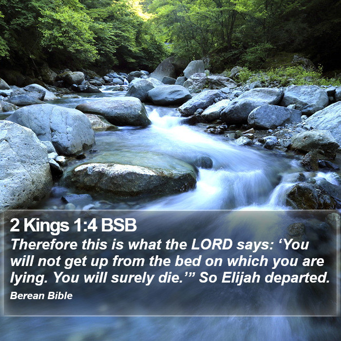 2 Kings 1:4 BSB Bible Study