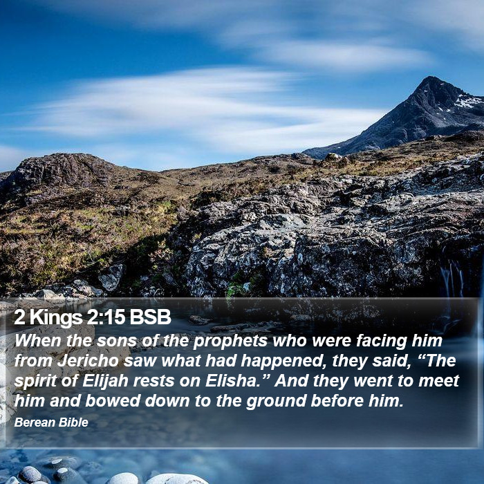 2 Kings 2:15 BSB Bible Study