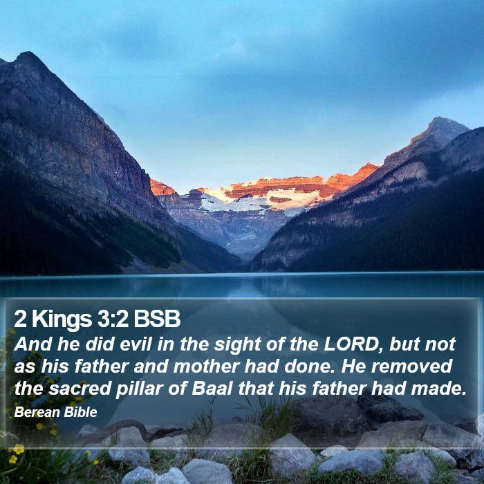 2 Kings 3:2 BSB Bible Study