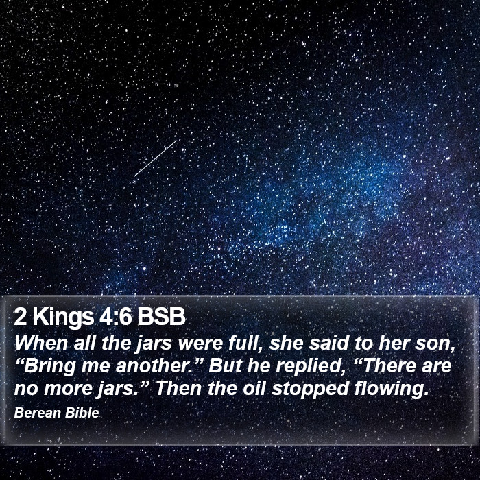 2 Kings 4:6 BSB Bible Study