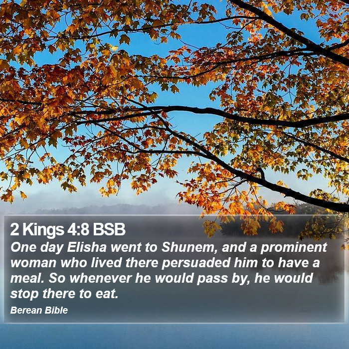 2 Kings 4:8 BSB Bible Study