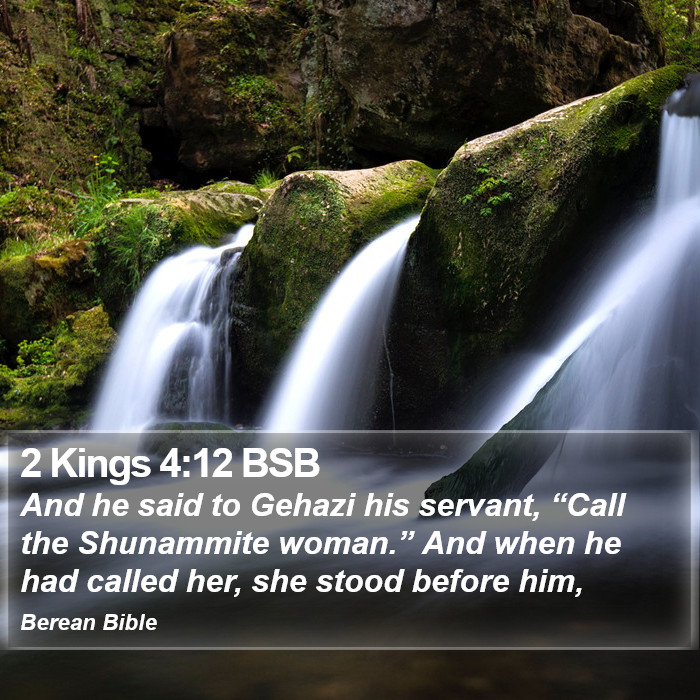 2 Kings 4:12 BSB Bible Study